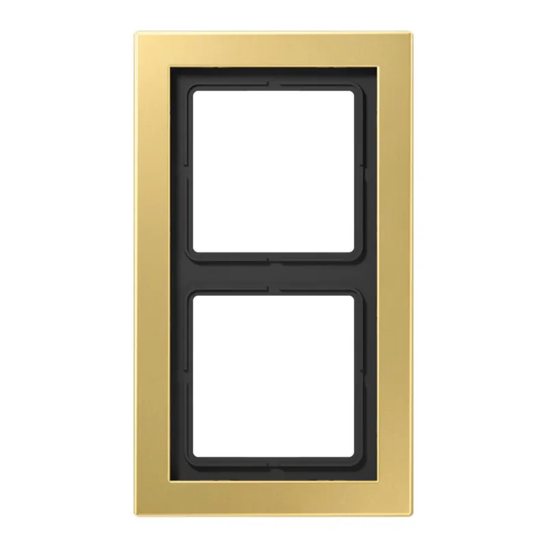 Jung Rahmen 2fach, Messing, LS-DESIGN, Messing classic MED2982C