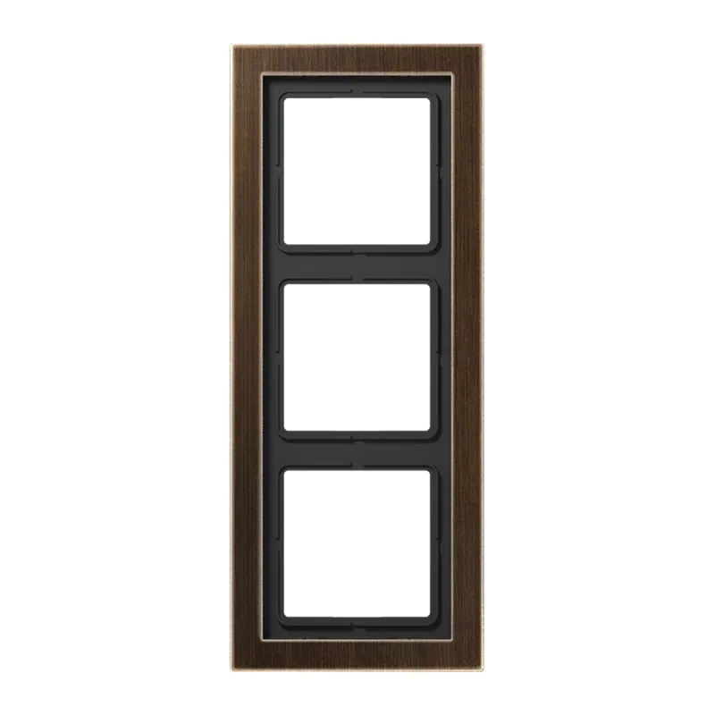 Jung Rahmen 3fach, Messing, LS-DESIGN, Messing antik MED2983AT