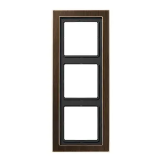 Jung Rahmen 3fach, Messing, LS-DESIGN, Messing antik MED2983AT