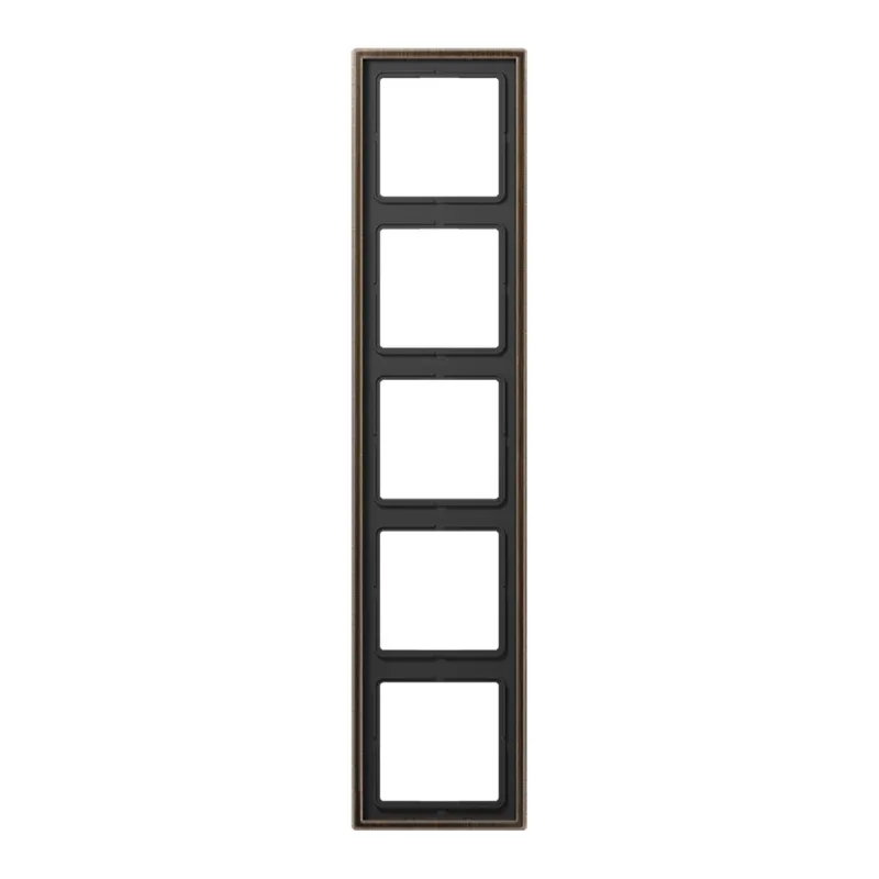 Jung Rahmen 5fach, Messing, LS 990, Messing antik ME2985AT
