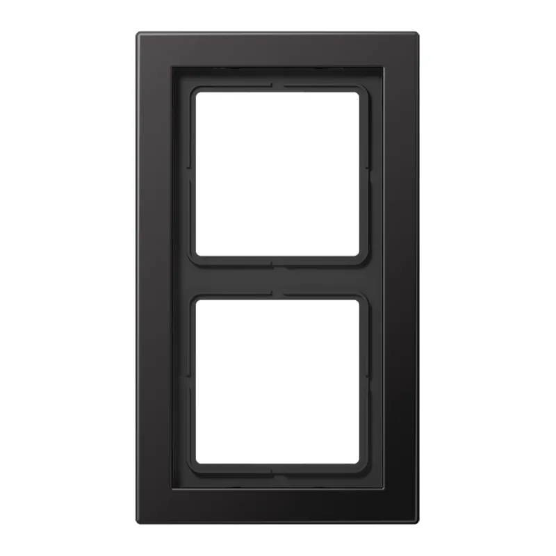 Jung Rahmen 2fach, Aluminium lackiert, LS-DESIGN, dark (lackiertes Aluminium) ALD2982D