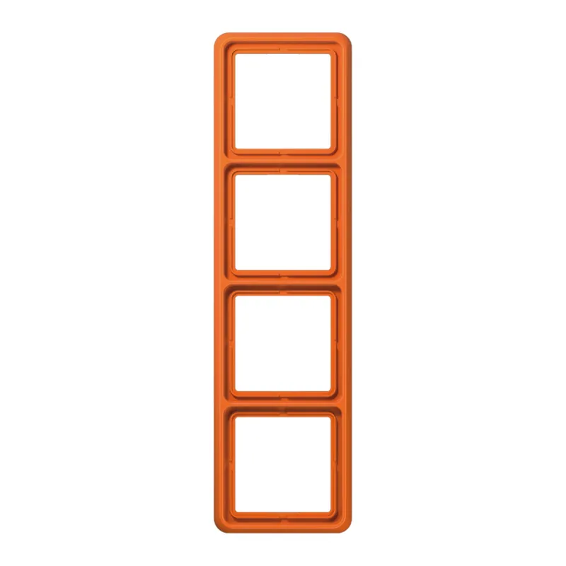 Jung Rahmen 4fach, Thermoplast, CD 500, orange (für ZSV) CD584WUO