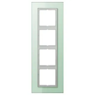 Jung Glasrahmen 4fach, Glas, LS PLUS, mattweiß LSP984GLAS