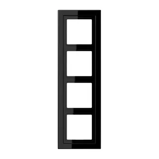 Jung Rahmen 4fach, Duroplast, LS-DESIGN, schwarz LSD984SW