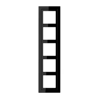 Jung Rahmen 5fach, Duroplast, LS-DESIGN, schwarz LSD985SW