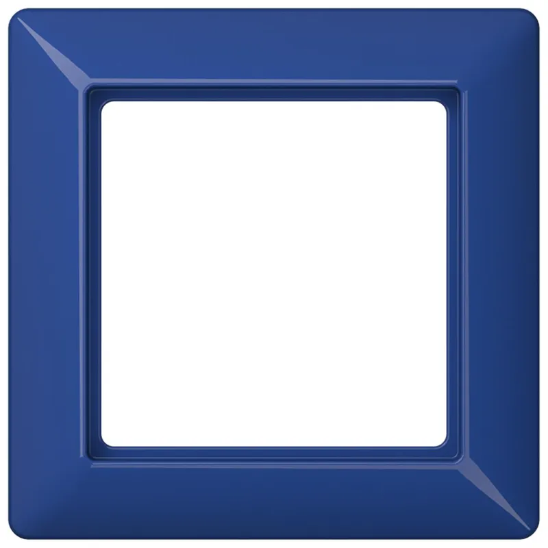 Jung Rahmen 1fach für Abdeckungen mit Glasscheibe, Thermoplast, AS 500, blau AS581GLBL