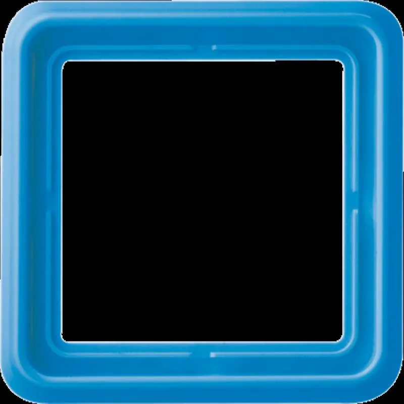Jung Rahmen 1fach für Abdeckungen mit Glasscheibe, Thermoplast, CD 500, blau CD581GLBL