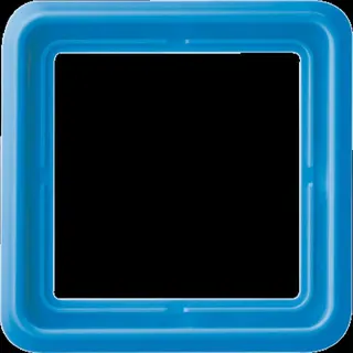 Jung Rahmen 1fach für Abdeckungen mit Glasscheibe, Thermoplast, CD 500, blau CD581GLBL