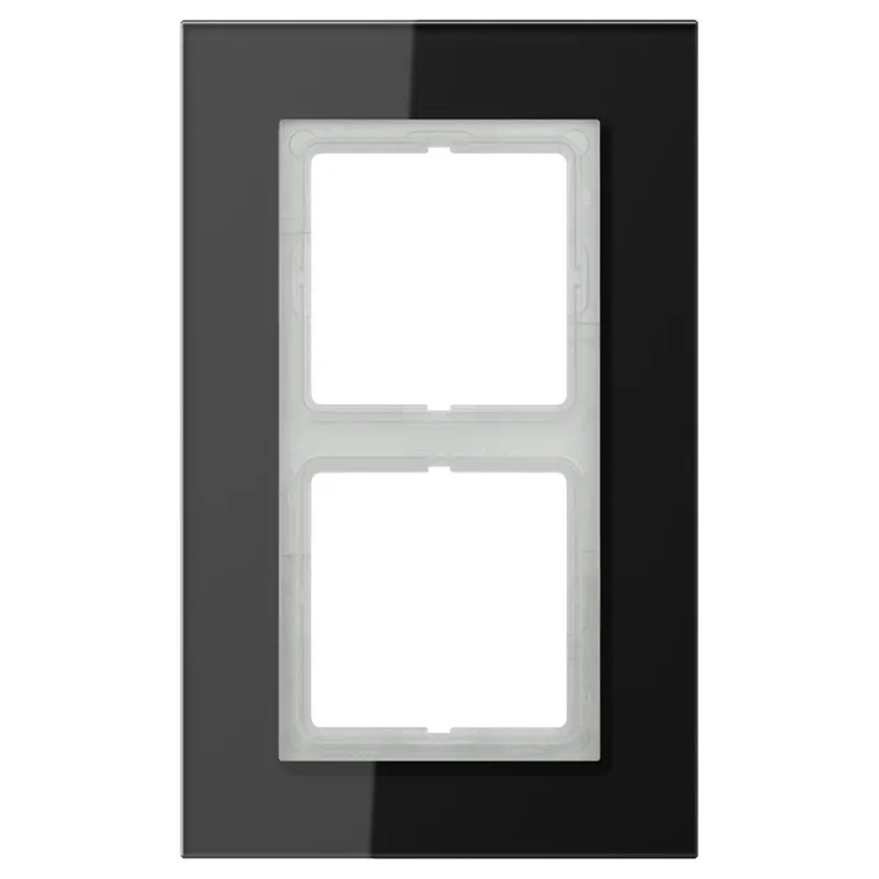 Jung Glasrahmen 2fach, Glas, LS PLUS, schwarz LSP982GLSW