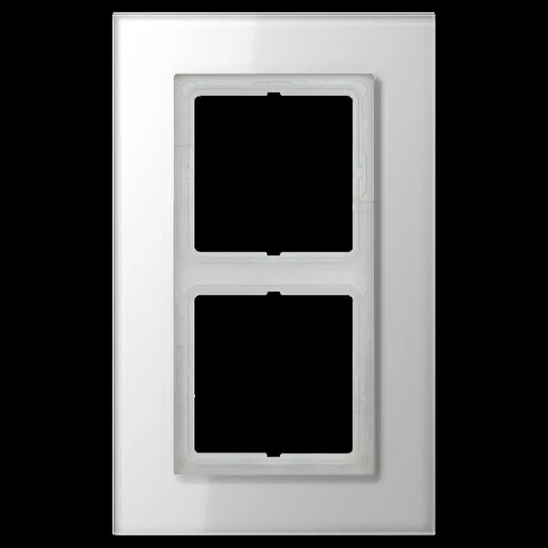 Jung Glasrahmen 2fach, Glas, LS PLUS, alpinweiß LSP982GLWW