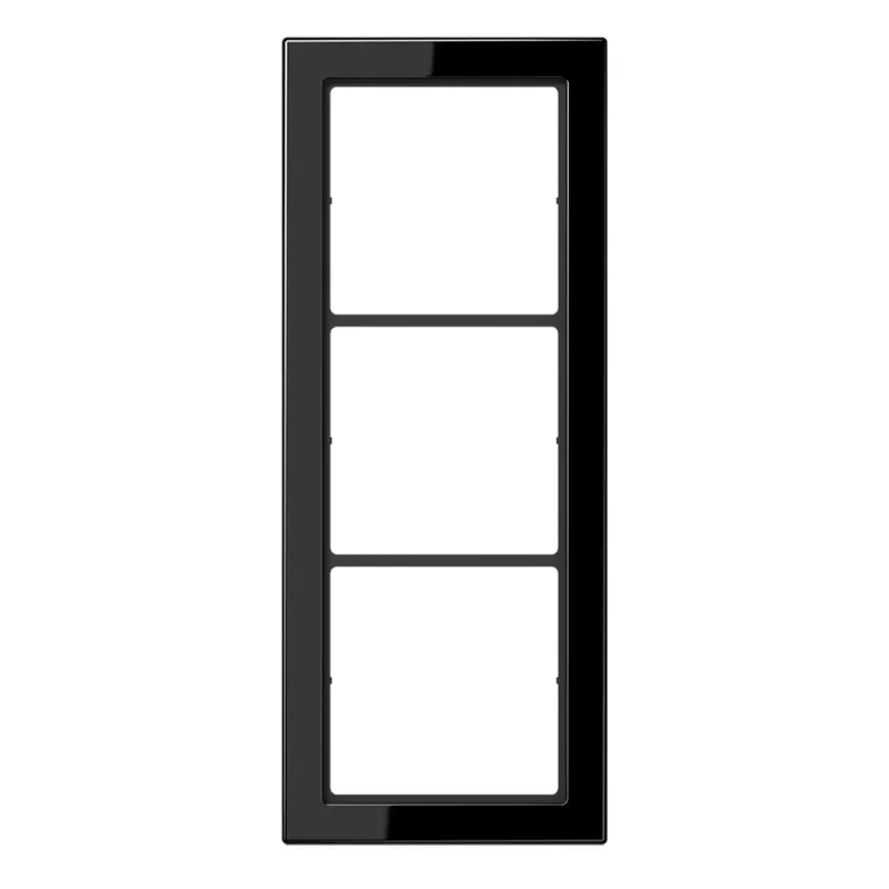 Jung Rahmen, 3-fach, FLAT DESIGN, schwarz FD983SW