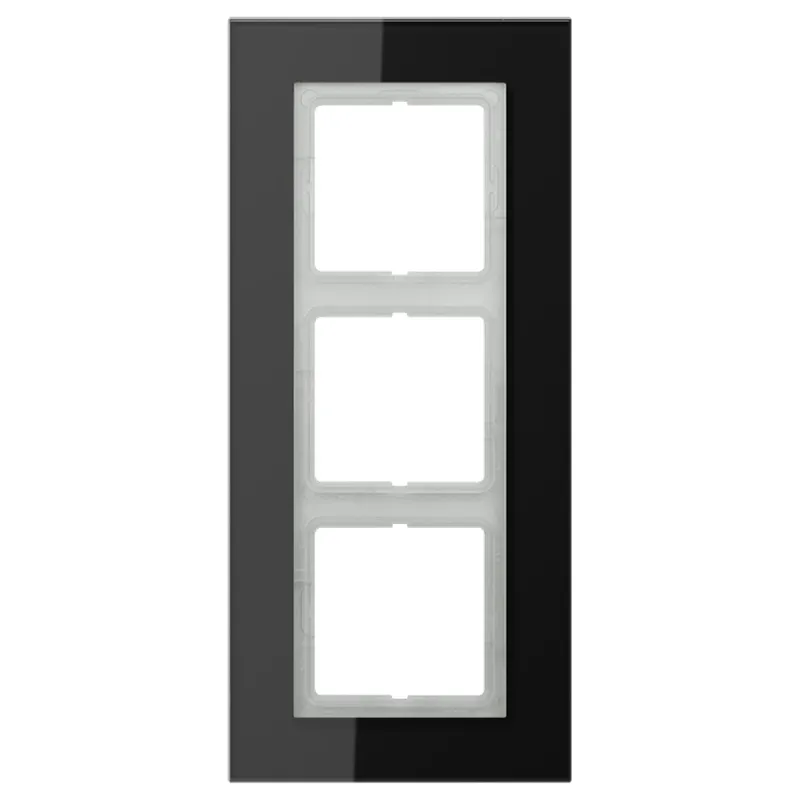 Jung Glasrahmen 3fach, Glas, LS PLUS, schwarz LSP983GLSW