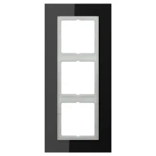 Jung Glasrahmen 3fach, Glas, LS PLUS, schwarz LSP983GLSW