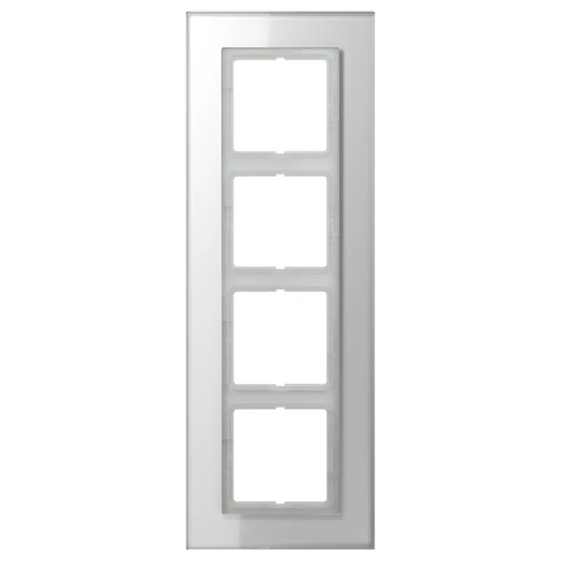 Jung Glasrahmen 4fach, Glas, LS PLUS, alpinweiß LSP984GLWW