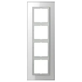 Jung Glasrahmen 4fach, Glas, LS PLUS, alpinweiß LSP984GLWW
