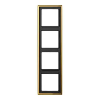 Jung Rahmen 4fach, Metall goldfarben PVD-beschichtet, LS 990, goldfarben GO2984