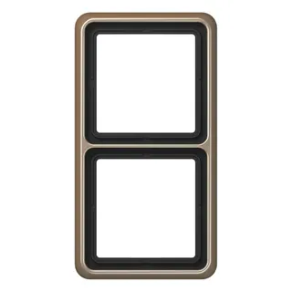 Jung Rahmen 2fach, Aluminium eloxiert, CD 500, gold-bronze CD582GB