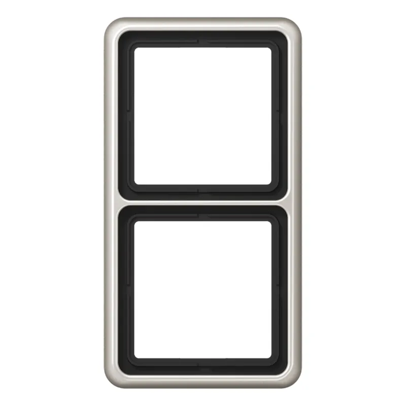 Jung Rahmen 2fach, Aluminium eloxiert, CD 500, platin CD582PT