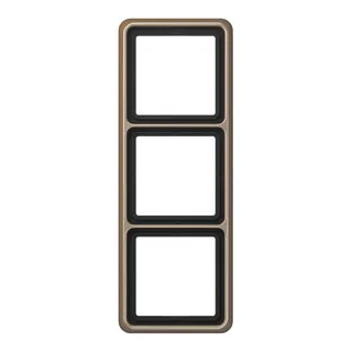 Jung Rahmen 3fach, Aluminium eloxiert, CD 500, gold-bronze CD583GB
