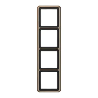 Jung Rahmen 4fach, Aluminium eloxiert, CD 500, gold-bronze CD584GB