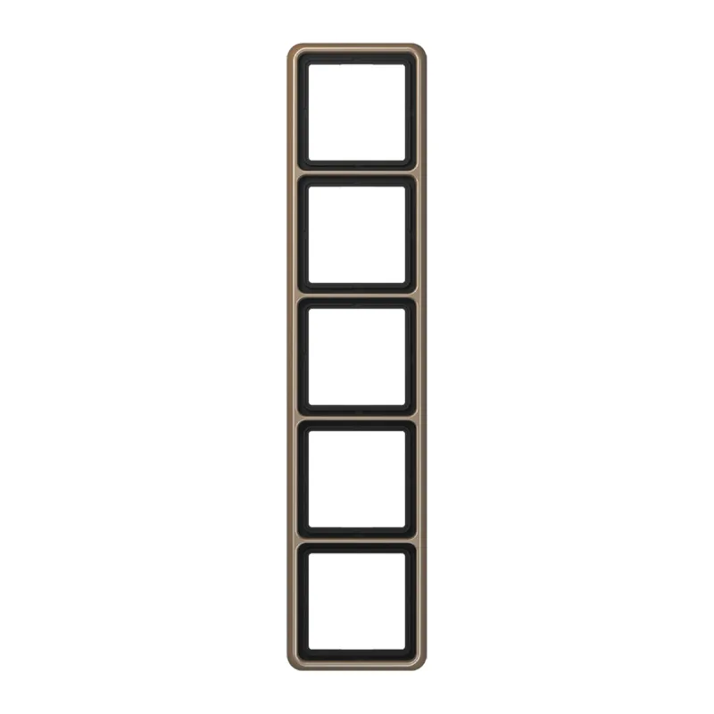 Jung Rahmen 5fach, Aluminium eloxiert, CD 500, gold-bronze CD585GB