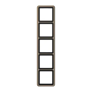Jung Rahmen 5fach, Aluminium eloxiert, CD 500, gold-bronze CD585GB