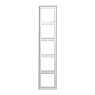 Jung Rahmen 5fach, Duroplast, LS 990, alpinweiß LS985WW