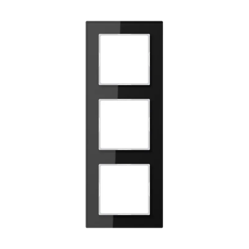 Jung Glasrahmen 3fach, Glas, A CREATION, schwarz AC583GLSW