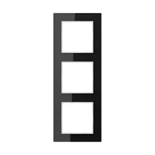 Jung Glasrahmen 3fach, Glas, A CREATION, schwarz AC583GLSW