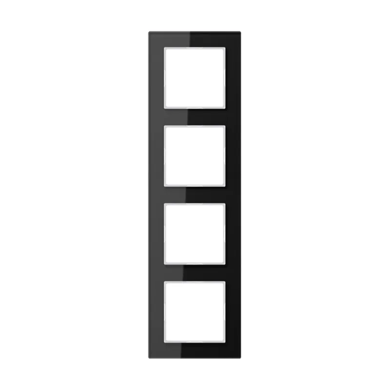 Jung Glasrahmen 4fach, Glas, A CREATION, schwarz AC584GLSW