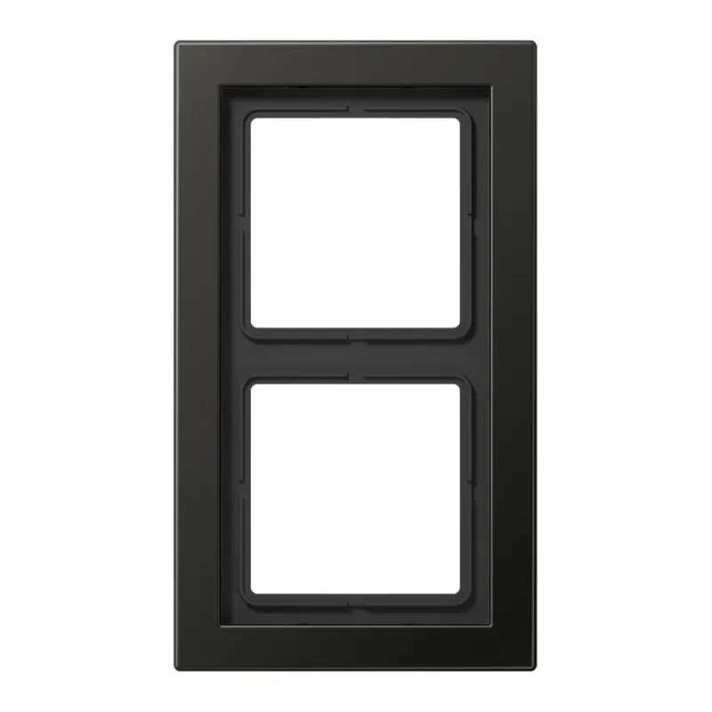 Jung Rahmen 2fach, Aluminium lackiert, LS-DESIGN, anthrazit (lackiertes Aluminium) ALD2982AN