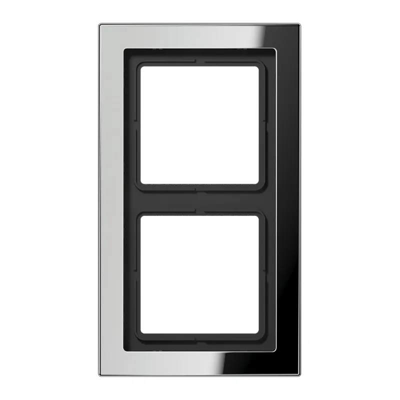Jung Rahmen 2fach, Metall verchromt, LS-DESIGN, glanzchrom GCRD2982