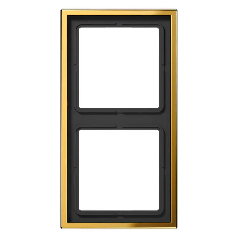 Jung Rahmen 2fach, Metall goldfarben PVD-beschichtet, LS 990, goldfarben GO2982