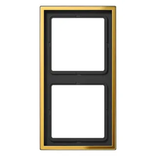 Jung Rahmen 2fach, Metall goldfarben PVD-beschichtet, LS 990, goldfarben GO2982