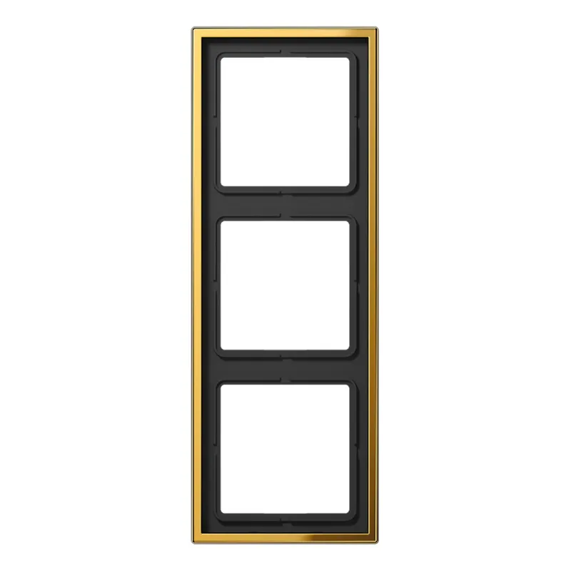 Jung Rahmen 3fach, Metall goldfarben PVD-beschichtet, LS 990, goldfarben GO2983
