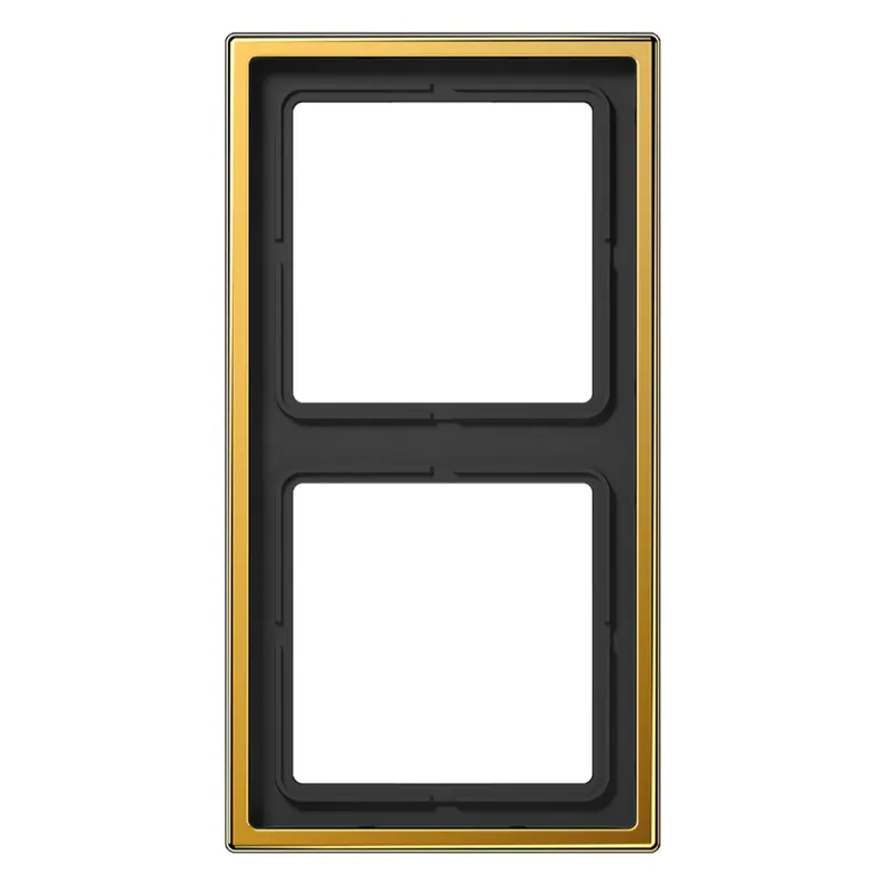 Jung Rahmen 2fach, Metall mit echter Goldauflage, LS 990, vergoldet LS982GGO