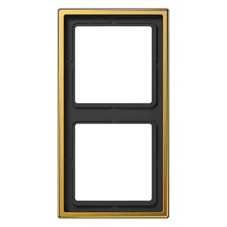 Jung Rahmen 2fach, Metall mit echter Goldauflage, LS 990, vergoldet LS982GGO