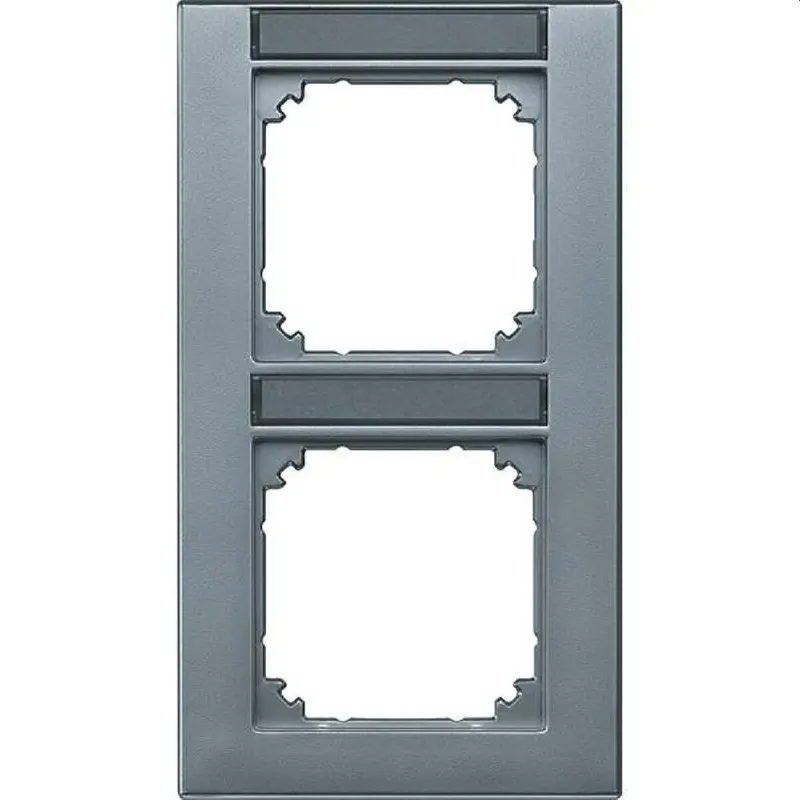 Merten Rahmen 476260 2fach senkrecht aluminium M-PLAN