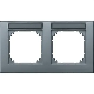 Merten Rahmen 472260 2fach waagerecht aluminium M-PLAN
