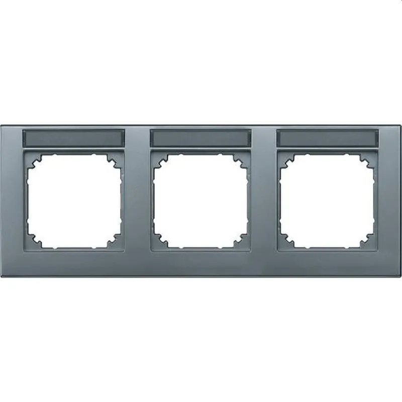 Merten Rahmen 472360 3fach waagerecht aluminium M-PLAN