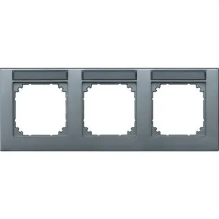 Merten Rahmen 472360 3fach waagerecht aluminium M-PLAN
