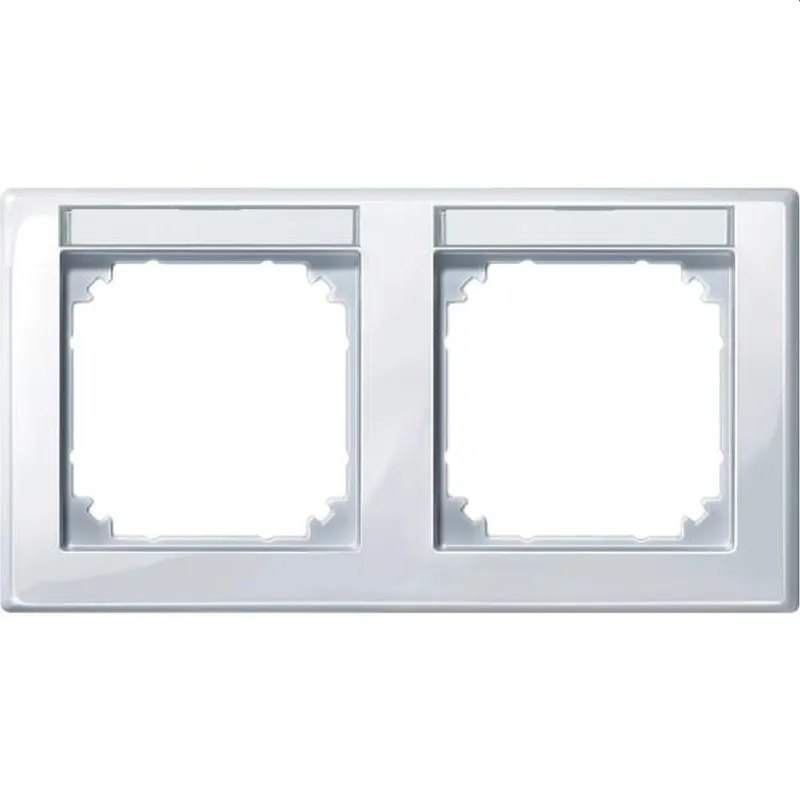Merten Rahmen 471225 2fach waager. aktivweiss glaenz.