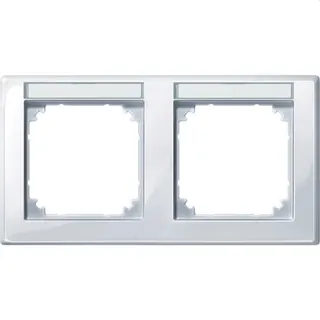 Merten Rahmen 471225 2fach waager. aktivweiss glaenz.
