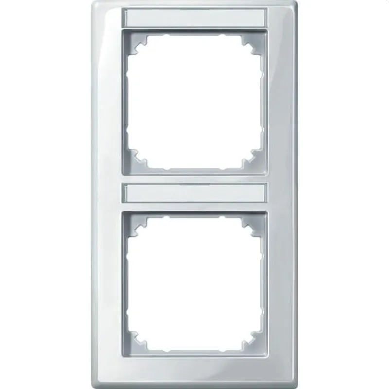 Merten Rahmen 470219 2fach senkr. polarweiss glaenzend