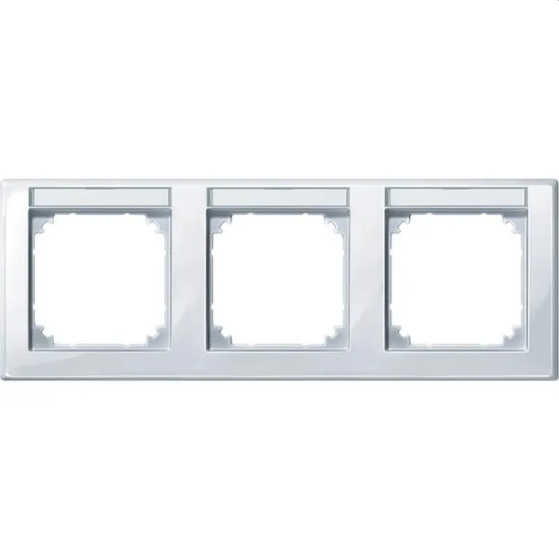 Merten Rahmen 471325 3fach waager. aktivweiss glaenz.