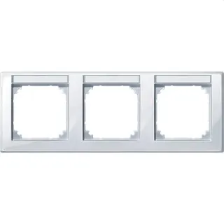 Merten Rahmen 471325 3fach waager. aktivweiss glaenz.