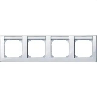 Merten Rahmen 471425 4fach waager. aktivweiss glaenz.