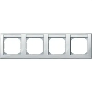 Merten Rahmen 471419 4fach waager. polarweiss glaenz.