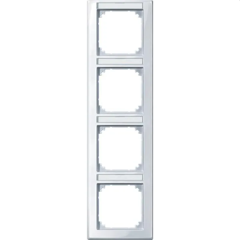 Merten Rahmen 470425 4fach senkr. aktivweiss glaenzend