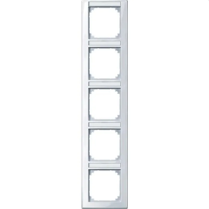 Merten Rahmen 470525 5fach senkr. aktivweiss glaenzend